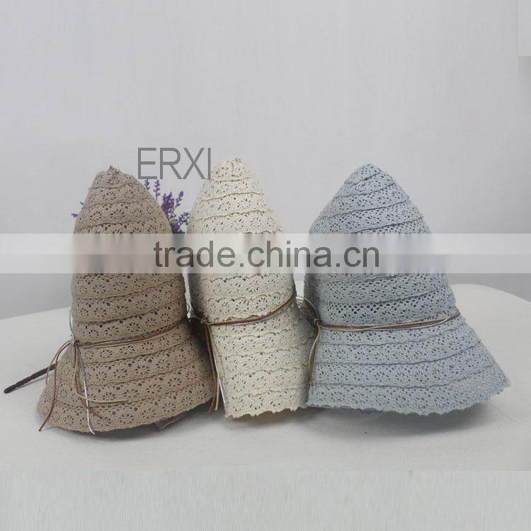 Wholesale Design Summer Beach Paper Foldable Straw Hat For Ladies