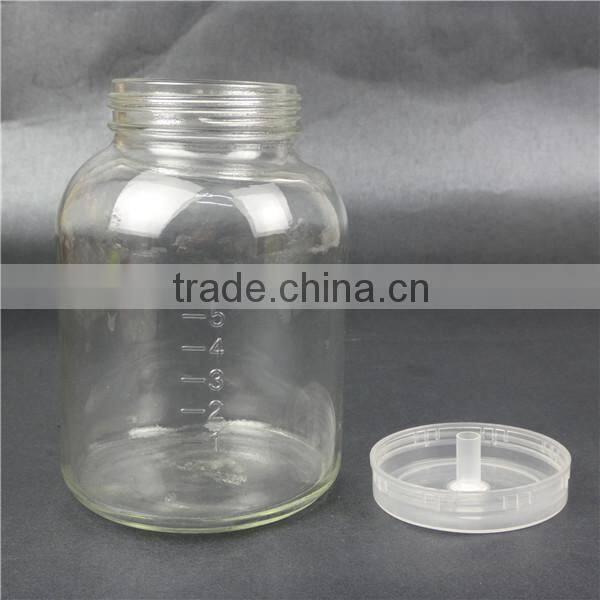 glass tissue culture vessels bottle with plastic lid