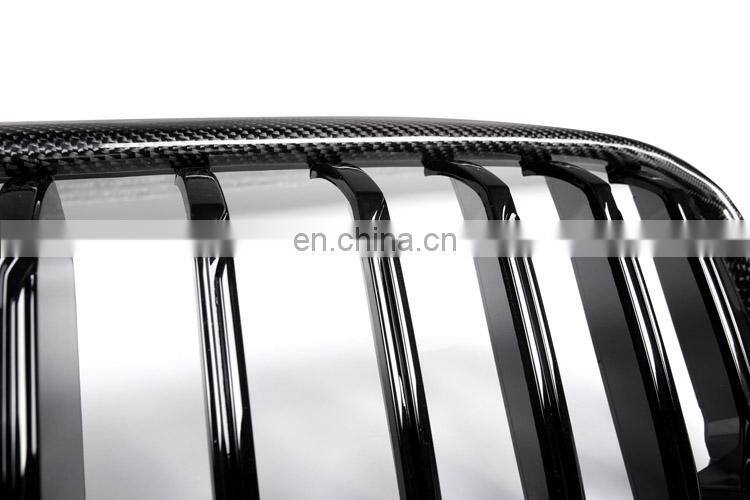 1-slat carbon fiber front grille mesh for BMW 5 series G30 G31 LCI 2020-2022