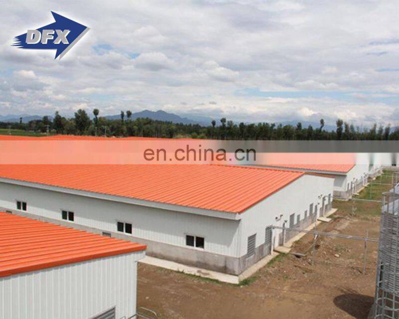 China well design prefabricated light steel structure feeder pig farming barn shed with equipments