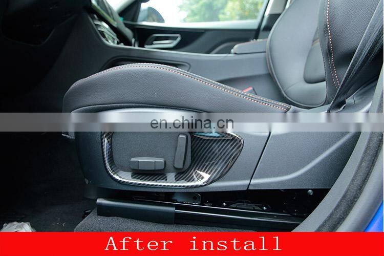 2Pcs Carbon Fiber Style Seat Adjustment Frame Decoration Cover Trim For Jaguar XF XE F-Pace X761 Car Accessories