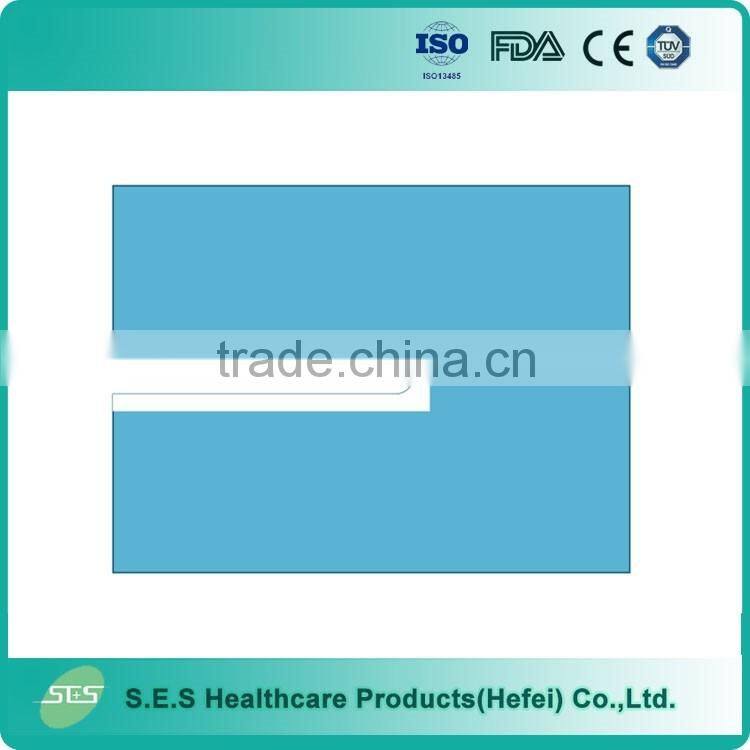 Surgery use Disposable Impervious U split drape with Adhesive