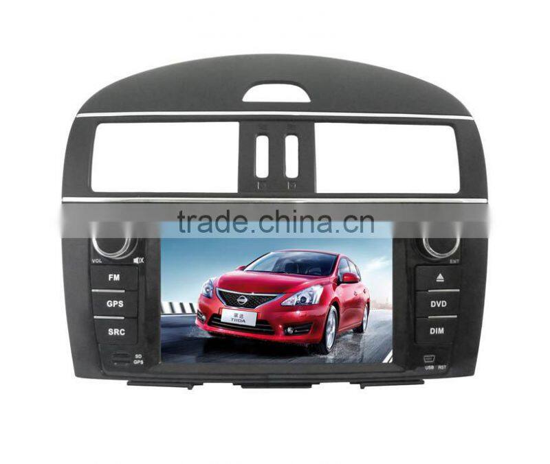 Two Din Car DVD GPS For NISSAN TIIDA Radio Stereo Headunits Touch Screen TIIDA GPS Navi Ipod Bluetooth 1080P SWC