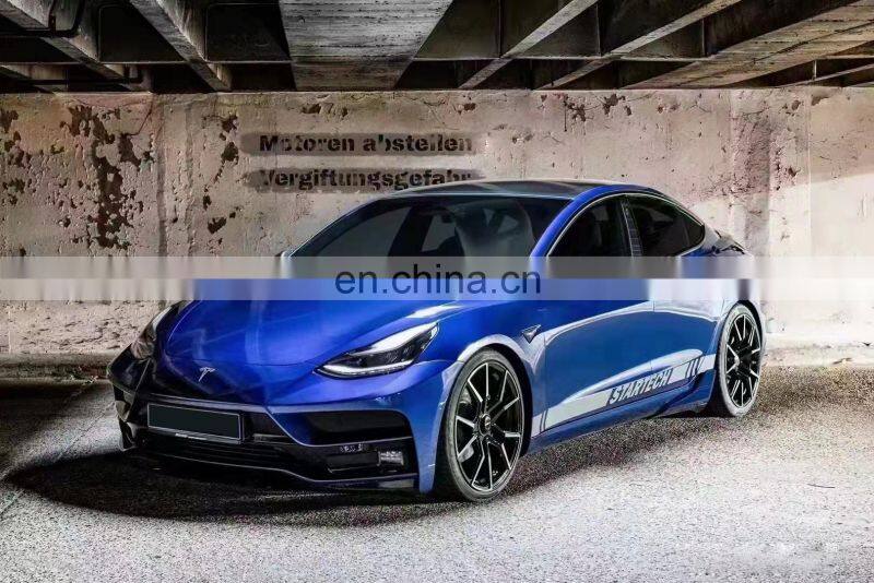 Runde In Stock New Automotive Kit For Tesla Model 3 Upgrade ST Style Body Kit Front Rear Bumper Side Skirts Spoiler