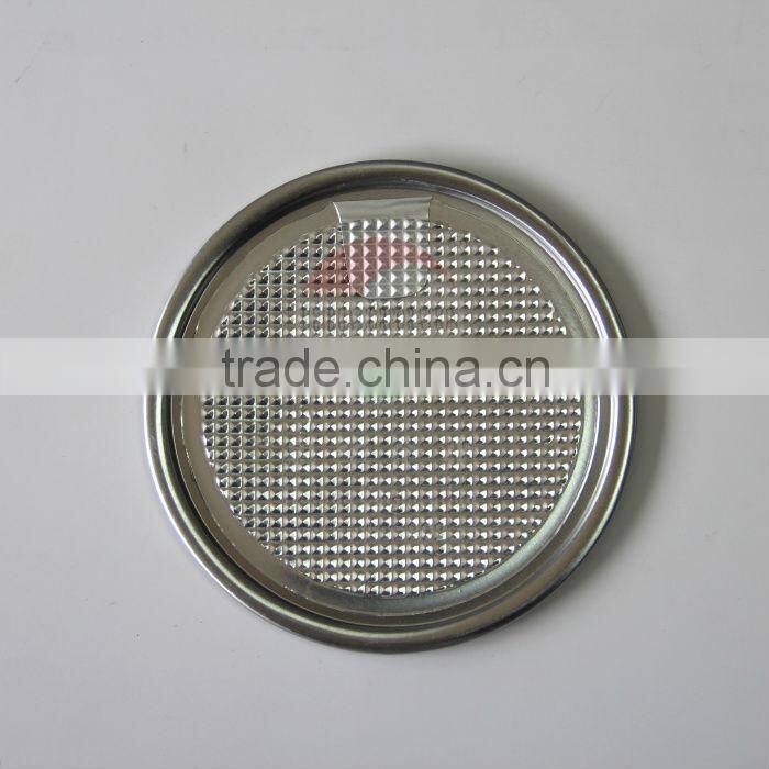 Peel off aluminum lid for plastic and tin can