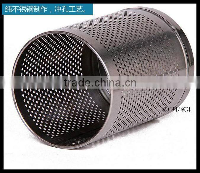 Hollow stainless steel trash cans