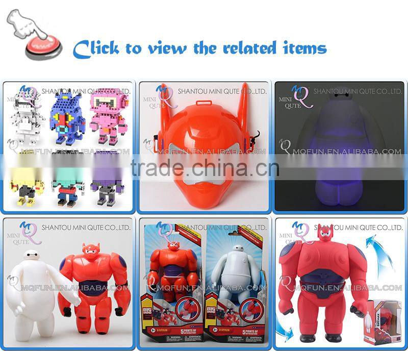 Mini Qute 6 in 1 America Hot Selling cartoon model big hero 6 baymax action figures kids collection educational toys NO.BH010