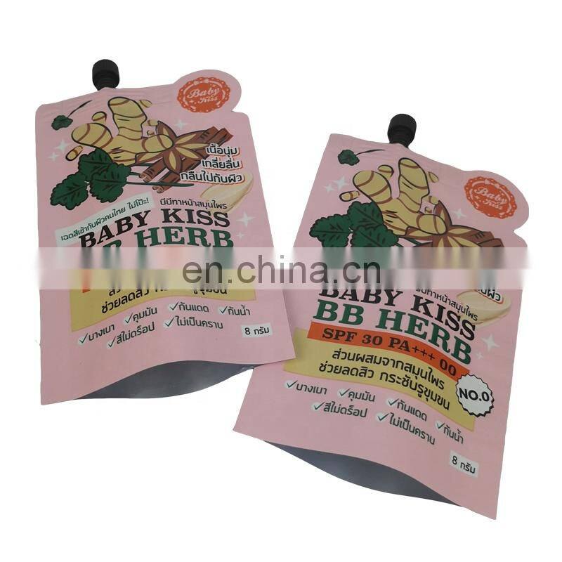 Spout top aluminum foil liquid bag custom printed metalized stand up pouch with spout standing juice spout bags