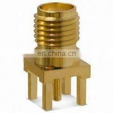Goldplated right angle cable assembly connector sma