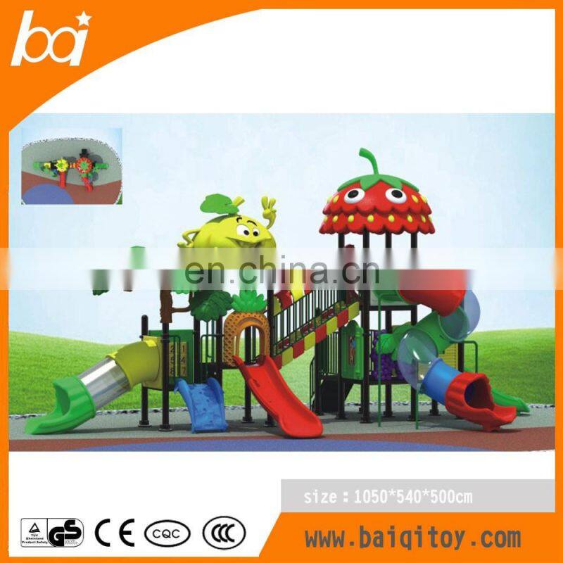 Children playland plastic slide outdoor play equipment for kindergarten