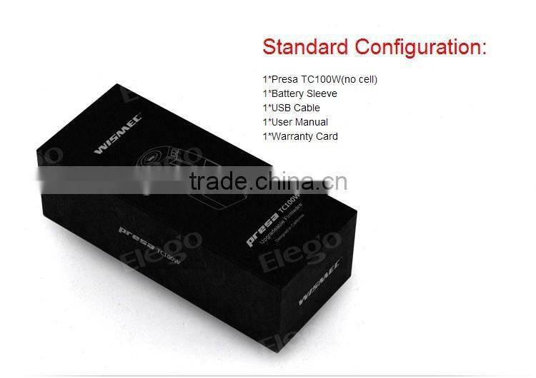 2016 Hot Sellling Genuine Wismec Presa TC 100W Box Mod Wholesale