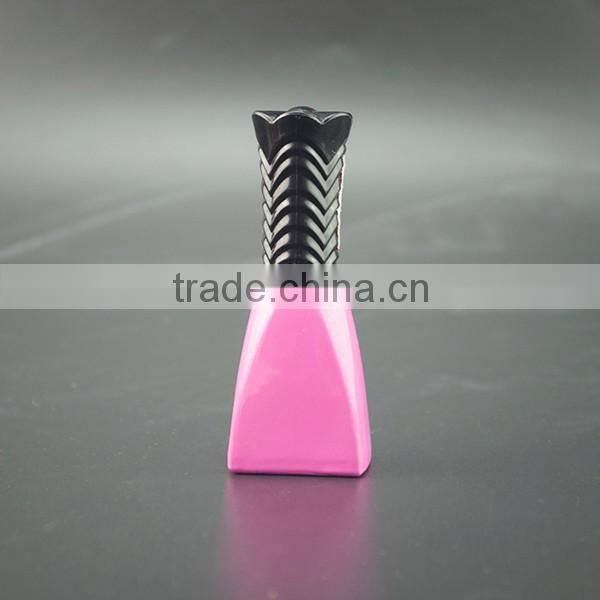 fashionablel coloured pyramid nail polish glass bottles wholesale 11ml with cap and brush
