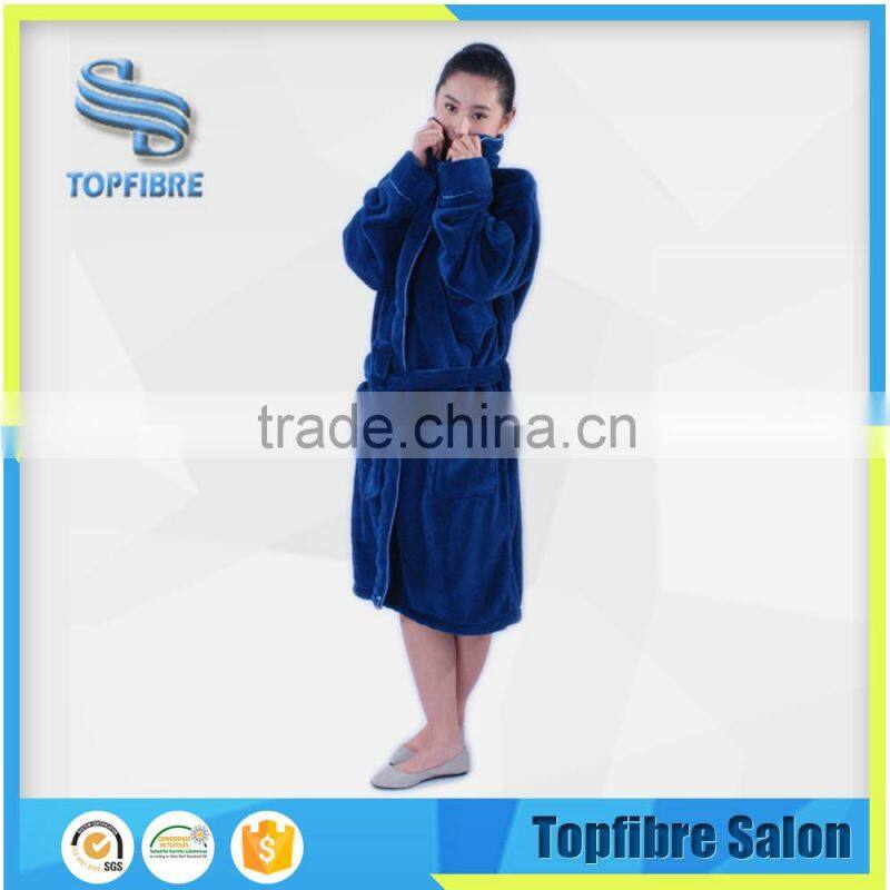 10025 Wholesale Ladies Plush Extra Long Spa Robes Long Bathrobes