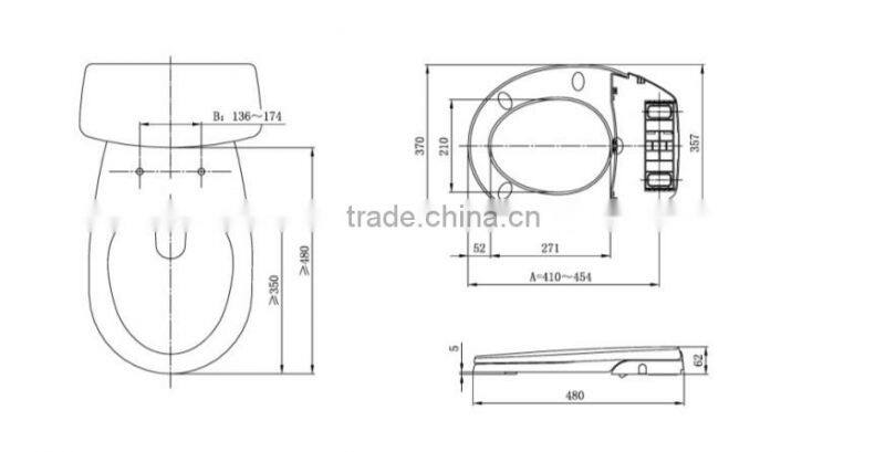 Factory Bathroom Auto-cleaning Toilet Bidet &Shattaf Toilet Bidet