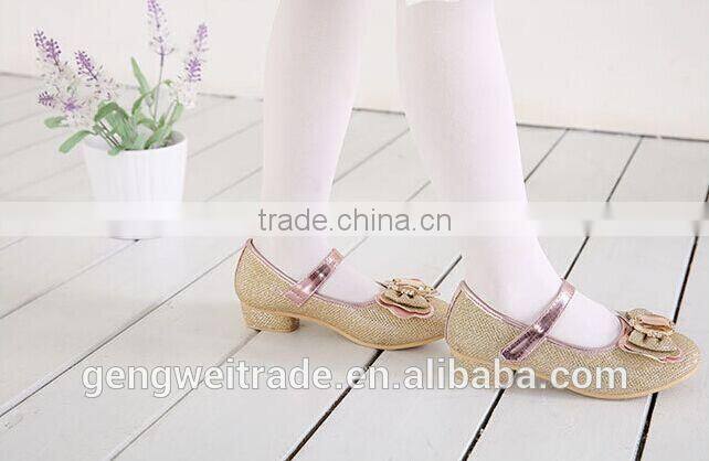 2015 Baby girl princess shoes girl diamond high heel shoes