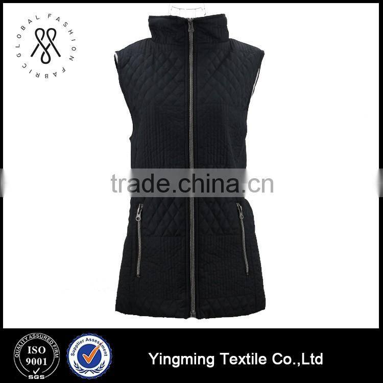 2016 New Fashion Winter Warm Puffer Sleeveness Quilted Jacket Women Vest