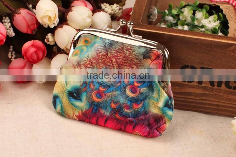 Fancy Custom Printed Snap Closure Coin Purse