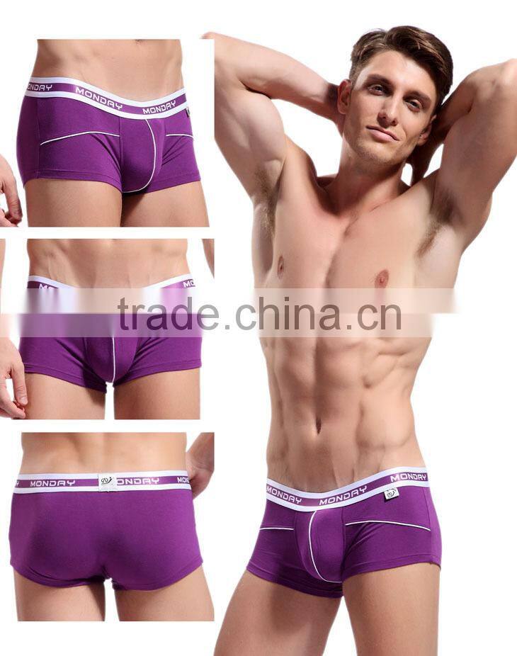 2015 New Style Fashion Sexy Plus Size Boxer For Men Breath Bamboo Fabric Underwear