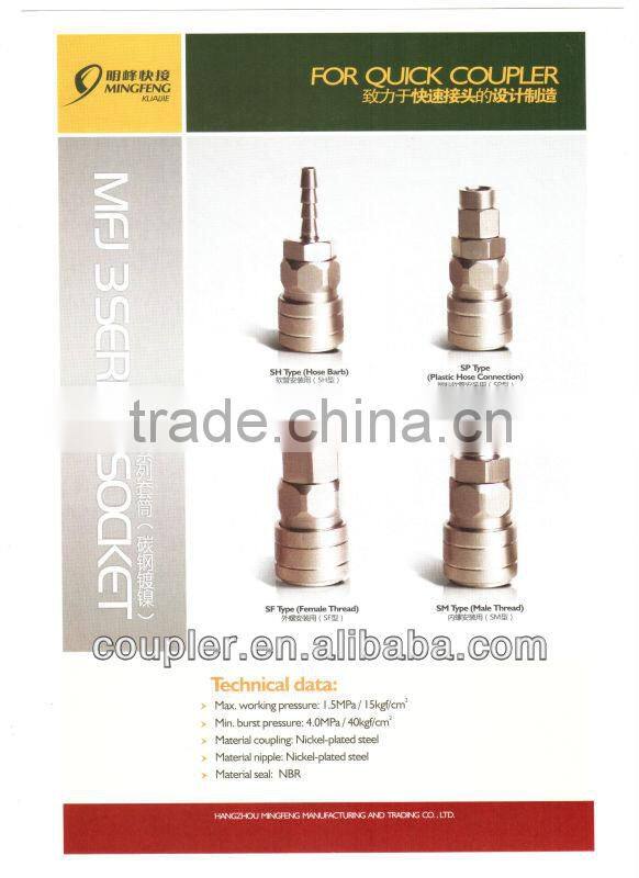 Japan Type Automatic quick coupler SH10