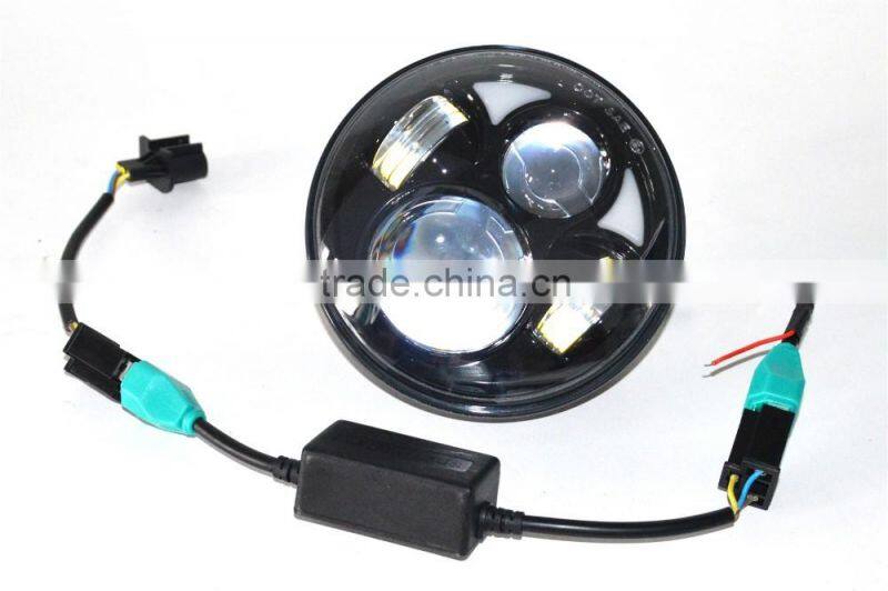 Super top rated 5.75'' 40w black housing led headlight for harley