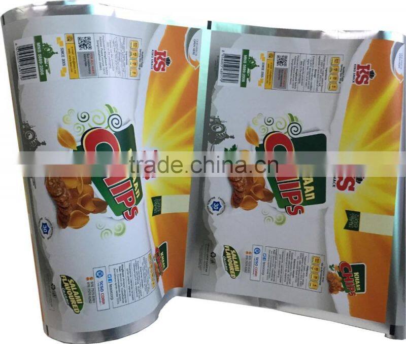 Gravure Printing Aluminum Foil Chips Packaging Bags/ Plastic Bag for Potato Chips/Snack Food Plastic Packaging Bag