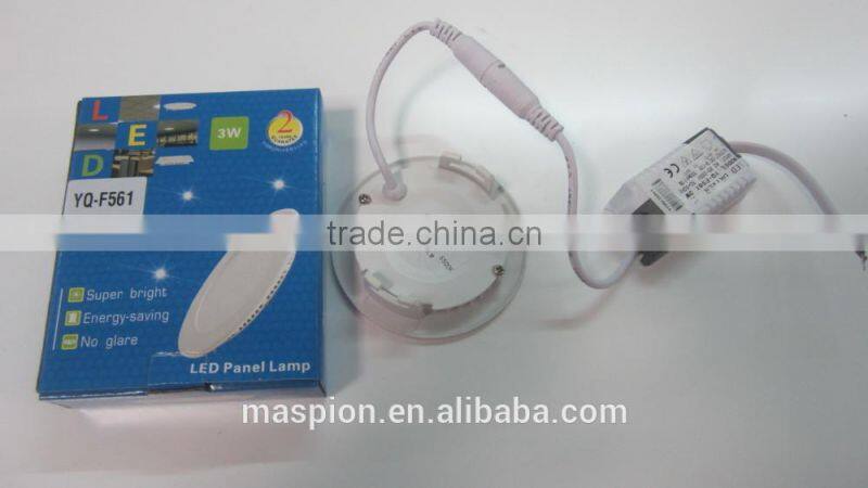3W and round Recessed LED panel light