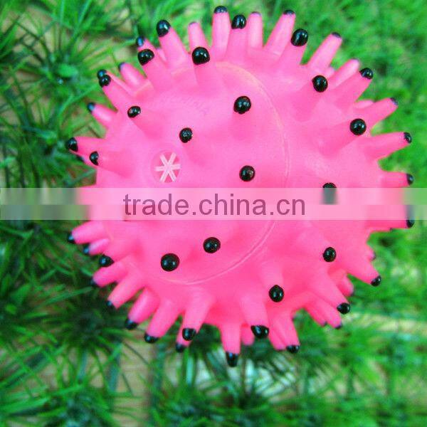 8.5cm pink spikey pig ball simple small funny dog toy