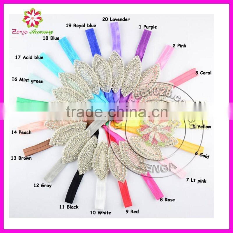 Bow lace headband, lace elastic headband, elastic lace headband