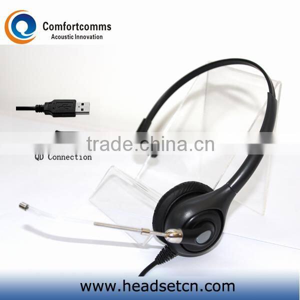 High quality noise cancelling monaural usb headset for call center HSM-600FPQDUSBS