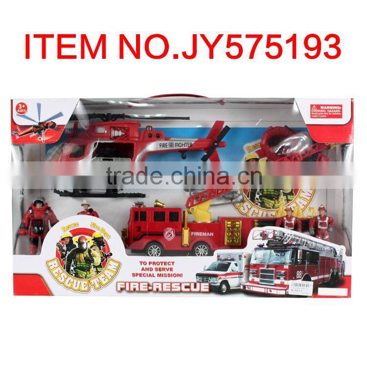 Wholesale plastic funny fireman toy set for kids
