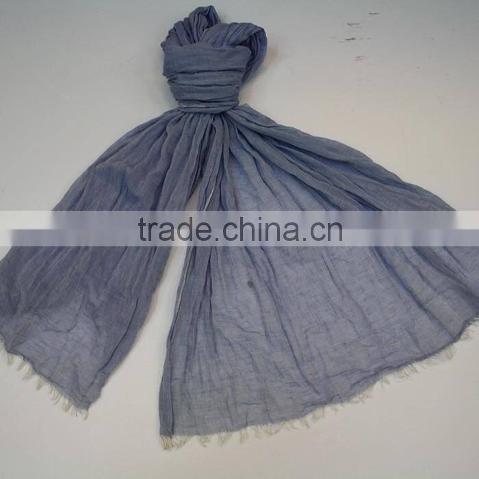 hot selling spring and autumn monochrome 100 cotton scarf