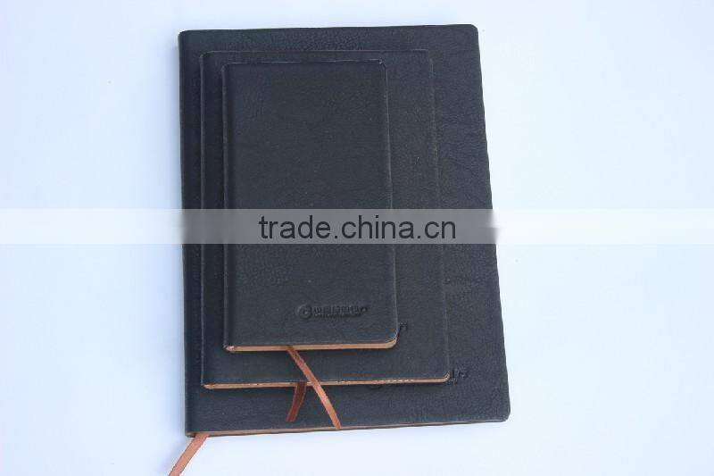 2014 Popular leather loose-leaf metal ring diary