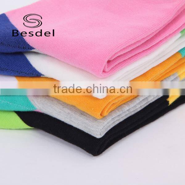 customized school girls socks, fresh color sport tube socks elastic tape