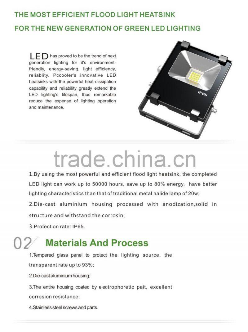 IP65 waterproof LED floodLight with COB LEDs, slim floodlight