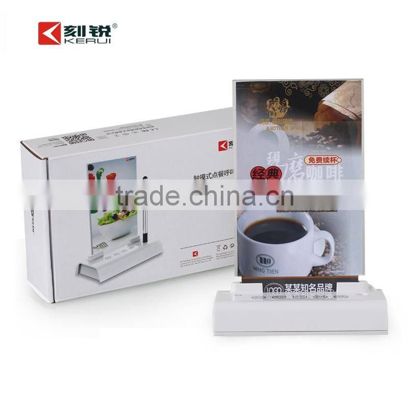 Newly creative shape 100M Restaurant hotel wireless calling Menu board calling button board