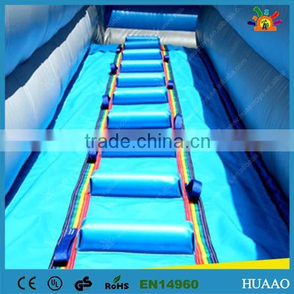 2015 giant floating inflatable pool slide with climbing wall