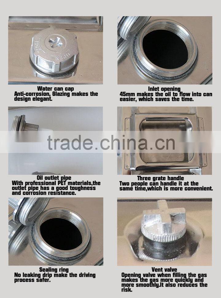 10L Stainless Steel Metal Jerry Can With UN Certifications
