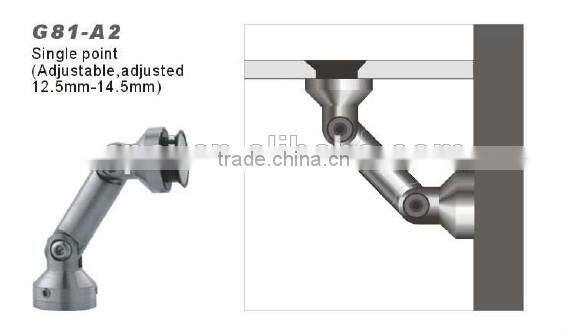 Stainless steel glass door fitting ( glass connector )for sliding door