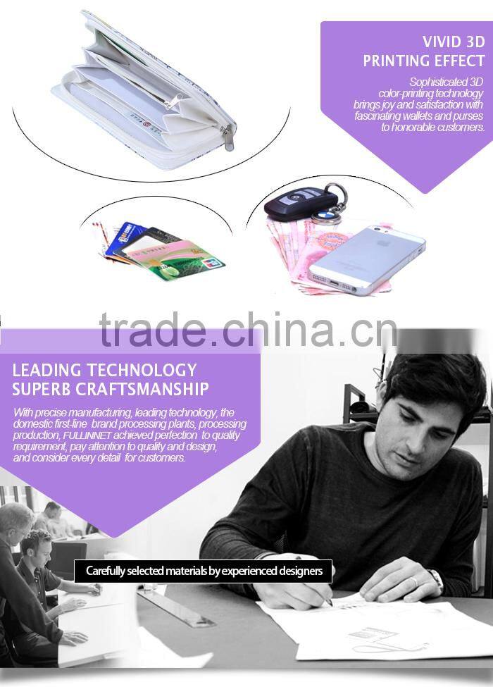 New Model Ladies Purses/Fashion Wholesale Cut Girl with Cat Printing Woman Wallet/Festival gift