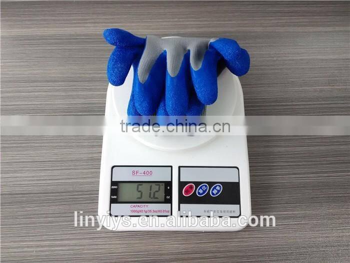General Quality Nylon Liner Coated Latex Safety Work Gloves Worker Gloves