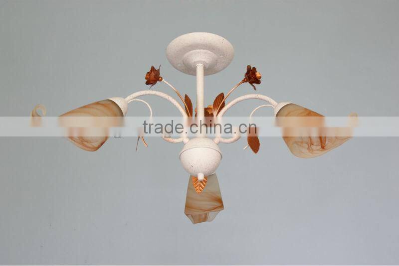 Antique zhongshan newest flower lamp & glass ceiling lamp 8422-3
