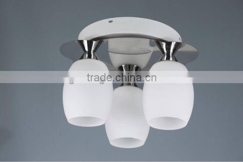 opal 3 glass ceiling lamp with led