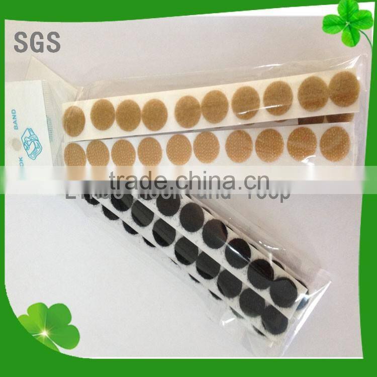 Double hook and loop tape dot with strong sticky adhesive