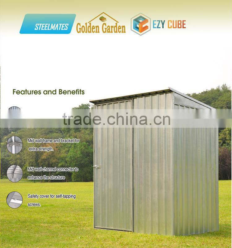 6*3ft firm structure 2016 log storage shed with steel frame