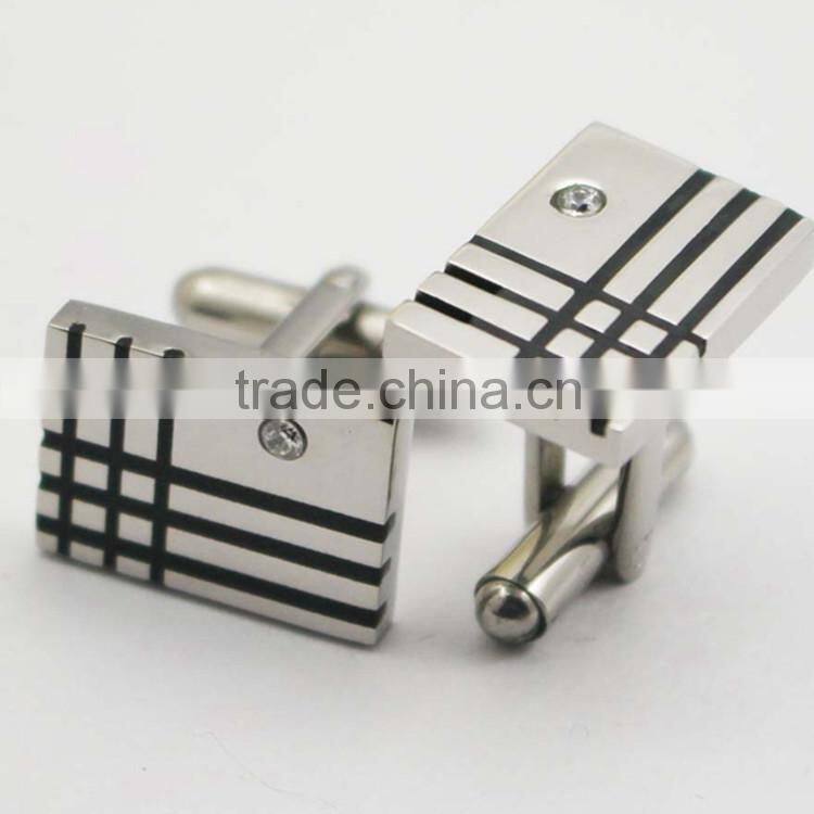 New Design Blue Silver Copper Cufflinks Custom