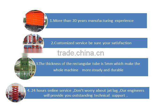 Full electric work platform scissor working platform lift table sel-propelled lifters with CE