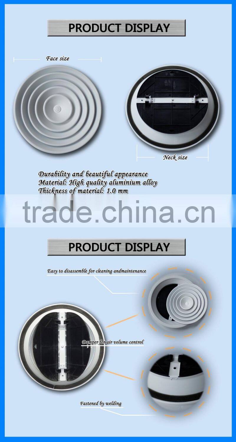 HVAC round disc circle air diffusers