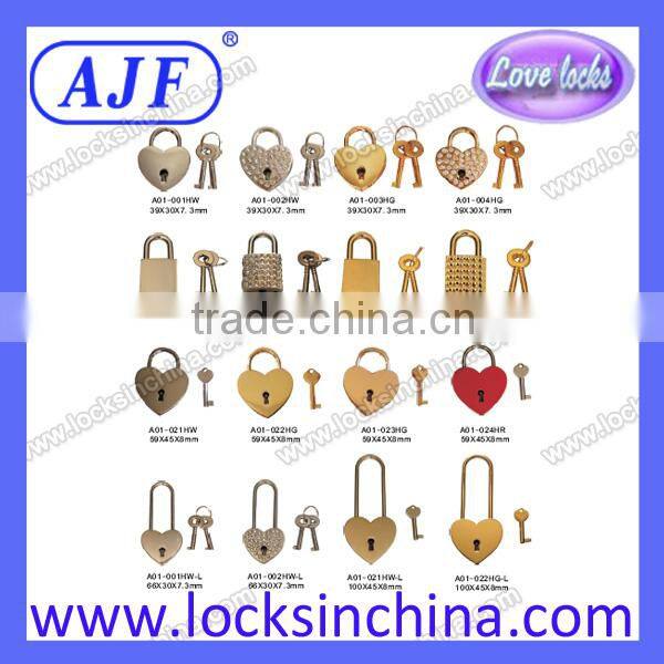 2014 hot selling promotional gift metal padlock for valentines day