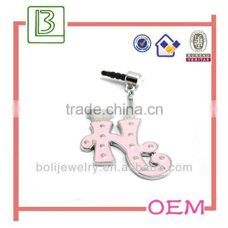 Equisite hot sale 3.5mm dust plug ornament for cellphone