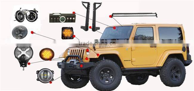 LED Brake Tail Lights Assembly with Rear Turn Singal Reverse Lights Jeep Wrangler Jk 07-15